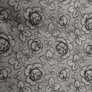 1.67 yards of Cranston Prints Green with Black Rose Highlights Cotton Fabric